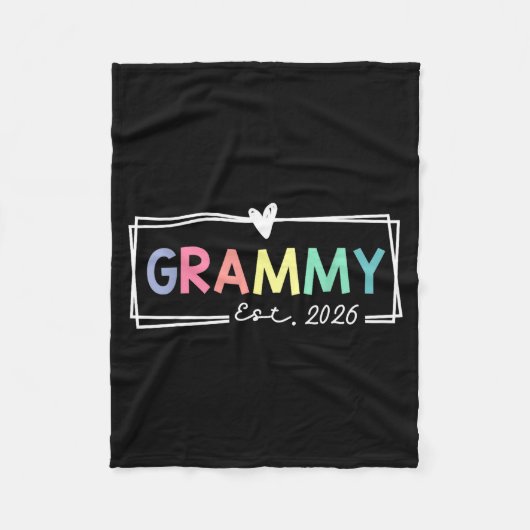 Grammy Est 2026 Promoted To Grandma 2026 For Grand Fleece Deken (Voorkant)