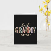 Grammy Ever Leopard Oma Moederdag Kaart (Gele Bloem)