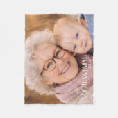 Grammy Foto Opgerichte Jaar Modern Hart Fleece Deken (Voorkant)