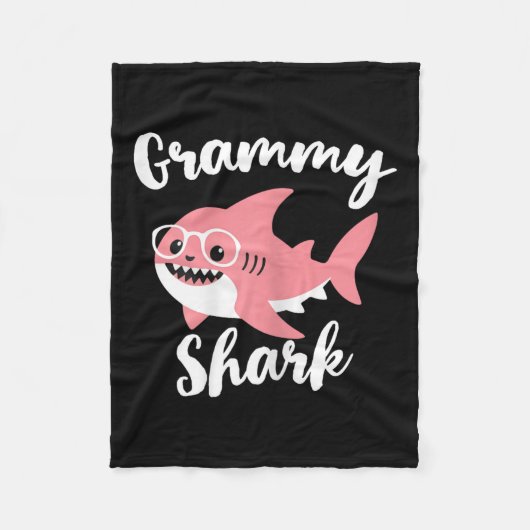 Grammy Haai Moederdag Oma Grappig  Fleece Deken (Voorkant)