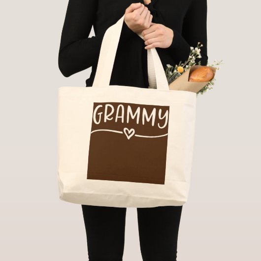 Grammy Heart Grootmoeder Gift Grote Tote Bag (Voorkant (product))