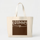 Grammy Heart Grootmoeder Gift Grote Tote Bag (Voorkant)
