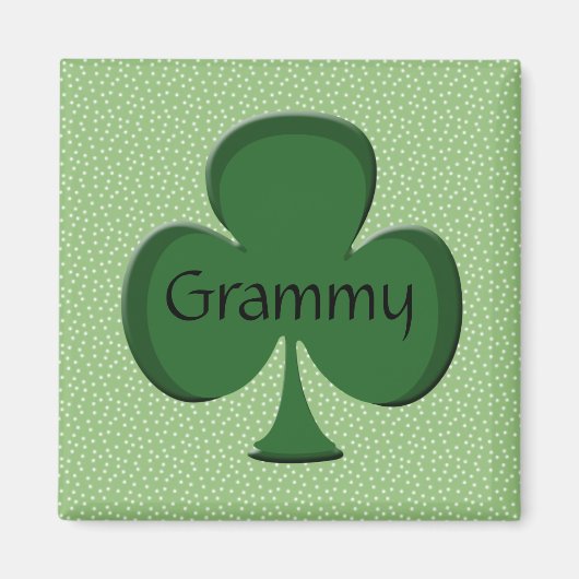 Grammy Irish Shamrock Magnet (Voorkant)