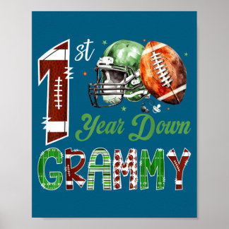 Grammy Jaar Oude Voetbal 1e Illustratie Poster