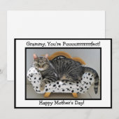 Grammy, je bent perfect! Tiger Cat Moederdag Feestdagenkaart (Voorkant / Achterkant)