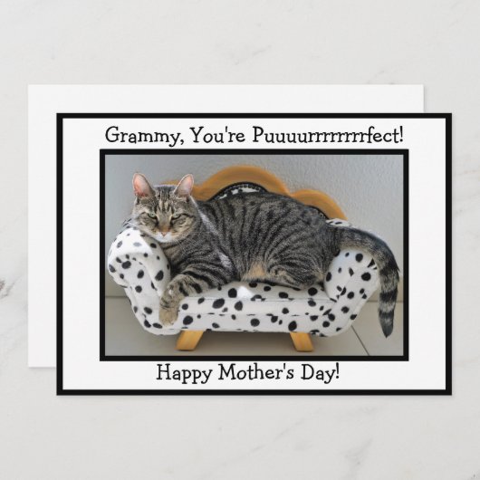 Grammy, je bent perfect! Tiger Cat Moederdag Feestdagenkaart (Voorkant / Achterkant)