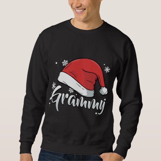 Grammy Kerstmis Santa Oma Matching Family Gro Trui (Voorkant)