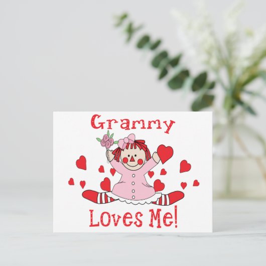 Grammy Love is me Rag Doll Briefkaart (Staand voorkant)