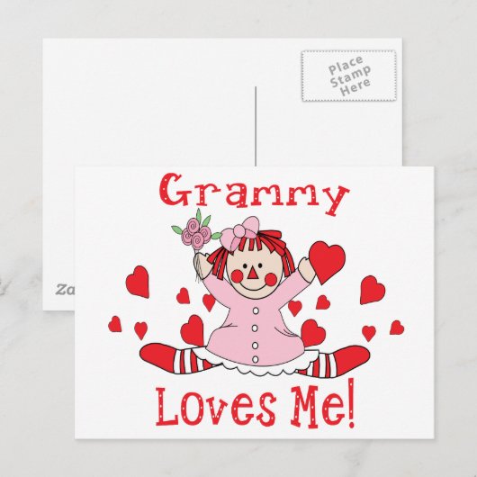 Grammy Love is me Rag Doll Briefkaart (Voorkant / Achterkant)