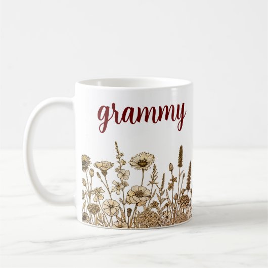 Grammy Modern Floral Design Koffiemok (Links)