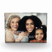 Grammy Modern Fun Quote Definitie Oma Gift Fotoblokken (Voorkant)
