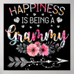 Grammy Moederdag Gifts Happiness is een ra Poster<br><div class="desc">Grammy Moederdag Gifts Happiness is een oma</div>