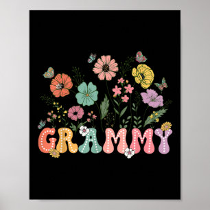Grammy Moederdag voor Grandma Wildflower Floral W Poster