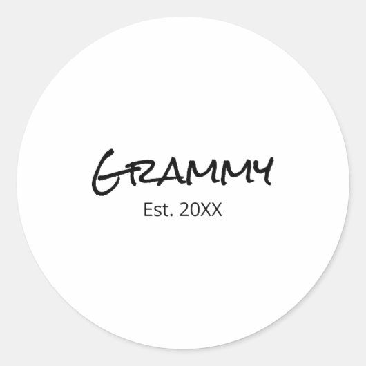 Grammy Nana Gigi Grandma Grandmother D  Ronde Sticker (Voorkant)