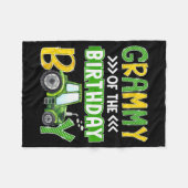 Grammy Of The Birthday Boy Tractors Farm Trucks Fa Fleece Deken (Voorkant (Horizontaal))