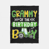 Grammy Of The Birthday Boy Tractors Farm Trucks Fa Fleece Deken (Voorkant)
