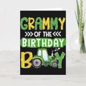Grammy Of The Birthday Boy Tractors Farm Trucks Fa Kaart (Voorkant)