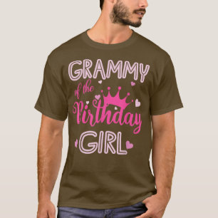 Grammy Of The Birthday Girl Cute Pink Matching Fam T-shirt