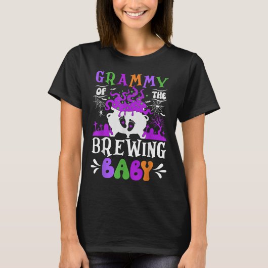 Grammy Of The Brewing Baby Grandma To Be Halloween T-shirt (Voorkant)