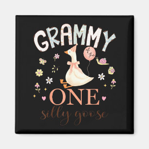 Grammy One Silly Goose 1ste Grafische Kunst Magneet