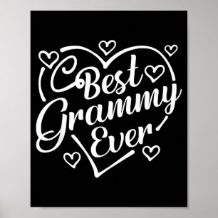 Grammy ooit shirt grappige hartvormige moederdag  poster
