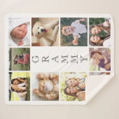 Grammy Photo Collage gepersonaliseerd Sherpa Deken (Voorkant (horizontaal))