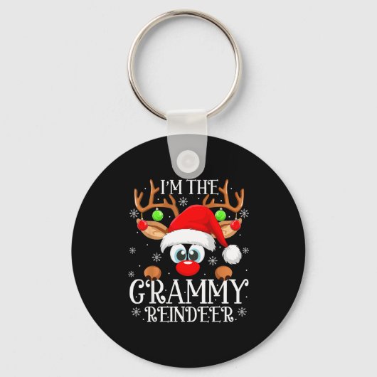 Grammy Reindeer Christmas Family Matching Group Fu Sleutelhanger (Voorkant)