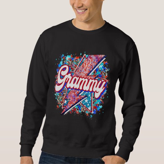 Grammy Retro America Leopard Lightning Bolt 4e van Trui (Voorkant)
