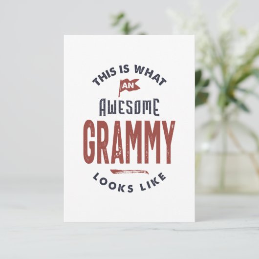 Grammy RSVP Kaartje (Staand voorkant)