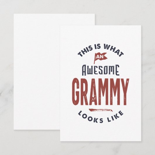 Grammy RSVP Kaartje (Voorkant / Achterkant)