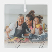 Grammy Script Overlay | Wij houden van u Glas Ornament (Voorkant)