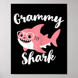 Grammy Shark Moederdag Grandma Funny Poster