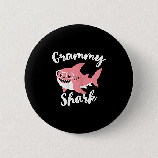 Grammy Shark Mother's Day Grandma Funny Ronde Button 5,7 Cm (Voorkant)