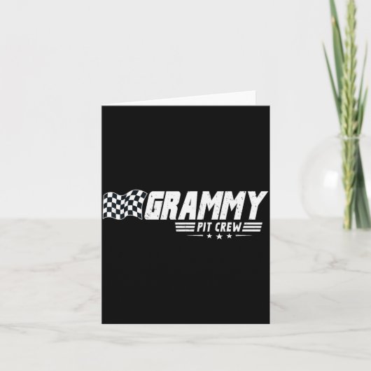 Grammy T Crew Race Car Birthday Family Racing  Kaart (Voorkant)