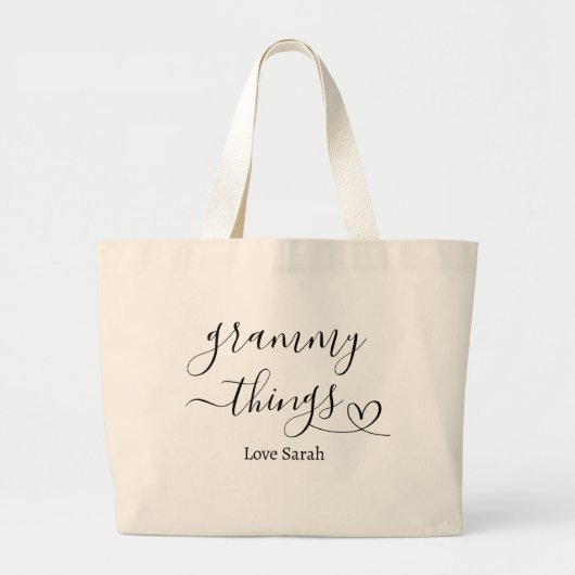 Grammy Things Custom Gift van kleinkinderen Grote Tote Bag (Voorkant)