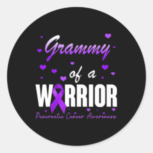 Grammy van alvleesklier kanker krijger lint onders ronde sticker