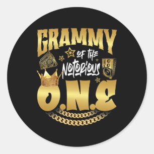 Grammy van de beruchte One Old School Hip Hop 1st Ronde Sticker