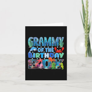 Grammy van de Birthday Boy Aquarium Zee Animals Ma Kaart
