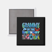Grammy van de Birthday Boy Aquarium Zee Animals Ma Magneet (Voorkant / Achterkant)