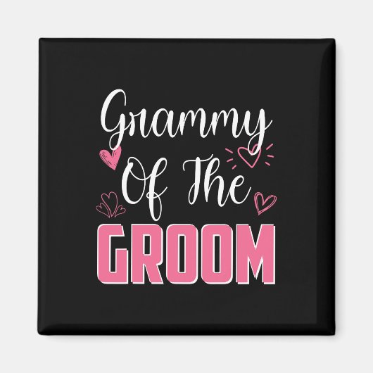 Grammy van de bruidegom familie huwelijksfeest ech magneet (Voorkant)