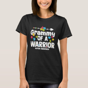 Grammy van een Warriors Autism Familie Puzzel Bewu T-shirt