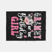 Grammy van het verjaardagsmeisje Boerderij Koe 1e  Fleece Deken (Voorkant (Horizontaal))