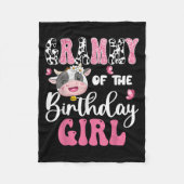 Grammy van het verjaardagsmeisje Boerderij Koe 1e  Fleece Deken (Voorkant)