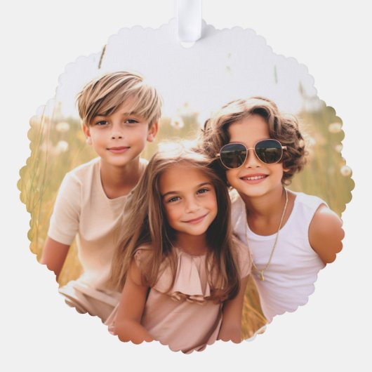 Grammy we houden van je foto harten roze moederdag ornament kaart (Achterkant)