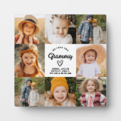 Grammy We Love You Hearts Moderne fotocollage Fotoplaat (Voorkant)