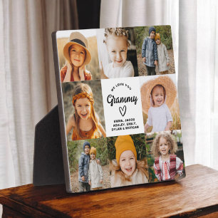 Grammy We Love You Hearts Moderne fotocollage Fotoplaat