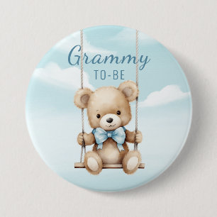 Grammy wordt teddybeer schommel ronde button 7,6 cm