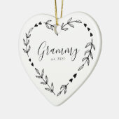Grammy Year Est. Kerstakeramische versiering Keramisch Ornament (Links)