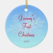 Grammy's eerste kerstsnowflake Ornament (Voorkant)