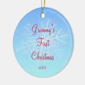 Grammy's eerste kerstsnowflake Ornament (Links)